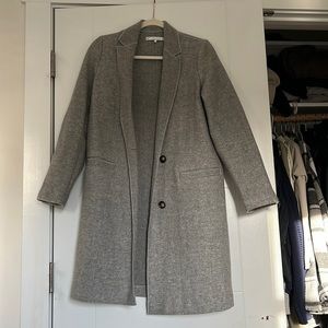 Zara grey peacoat - worn once !! Basically brand new size small